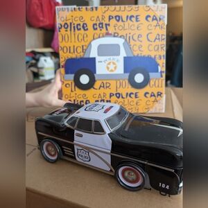 Police car Tin And Sign